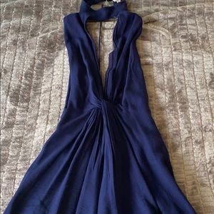 Navy blue open romper